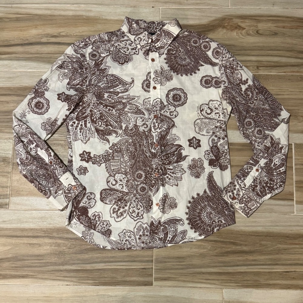 Just Cavalli Roberto Cavalli Mens XXL Paisley Button Down Shirt Italy